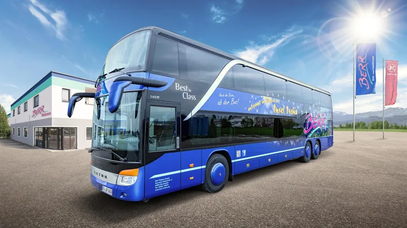 Der Setra S 431 DT (Liegebus) von Berr Reisen