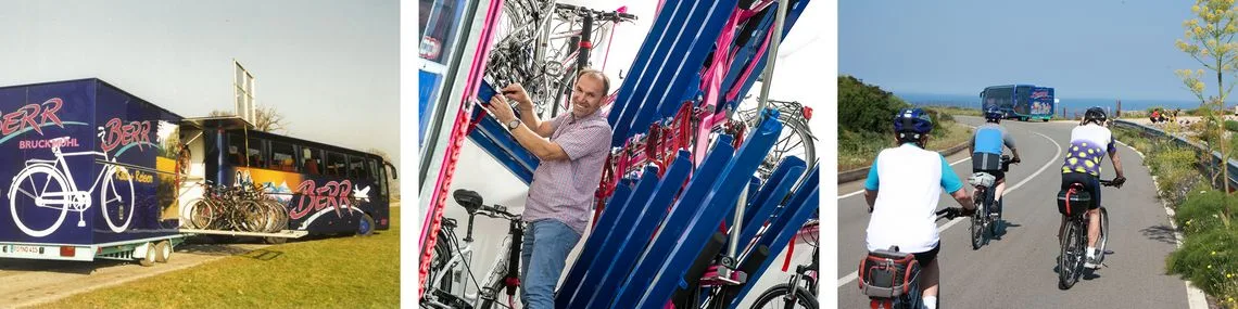Radreisen mit Berr Reisen – Gäste mit Fahrrädern und Radanhänger