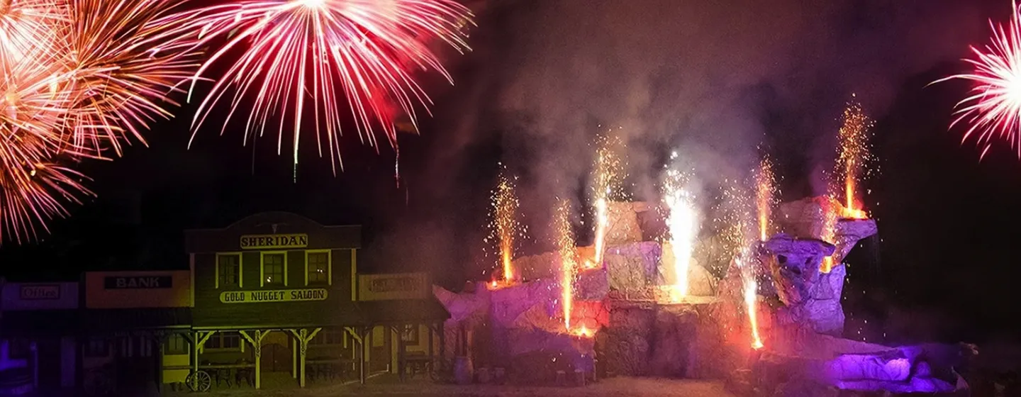 Silvesterfeier in der Westernstadt Pullman City