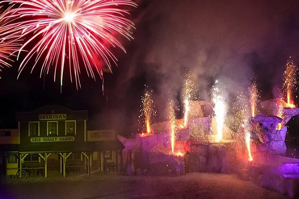 Silvesterfeier in der Westernstadt Pullman City